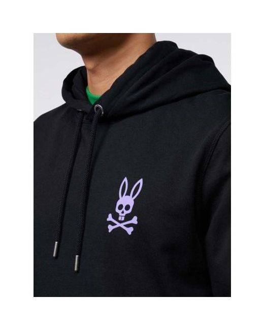 Psycho Bunny Black Chicago Hd Dotted Hoodie for men