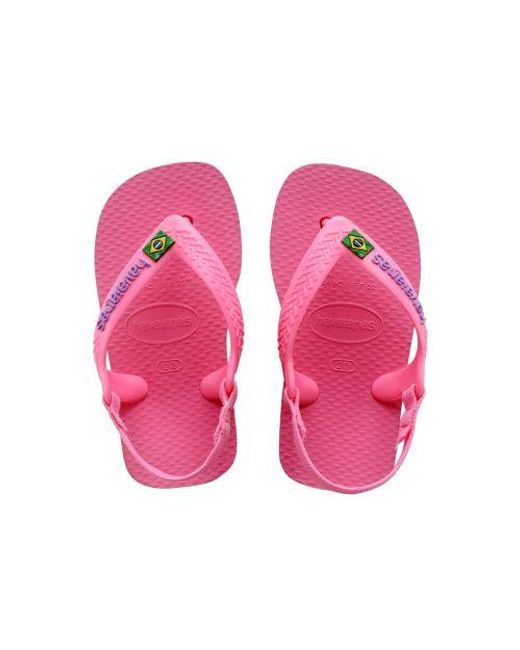 Havaianas Pink Baby Rose Logo Flip Flop