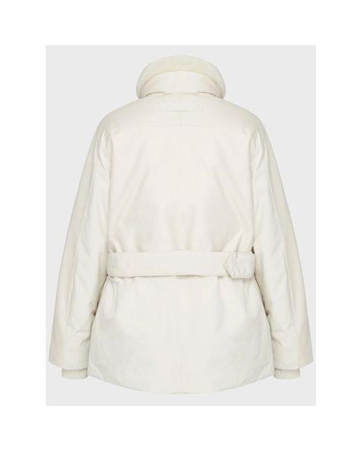 Gant White Putty Blocked Down Short Parka