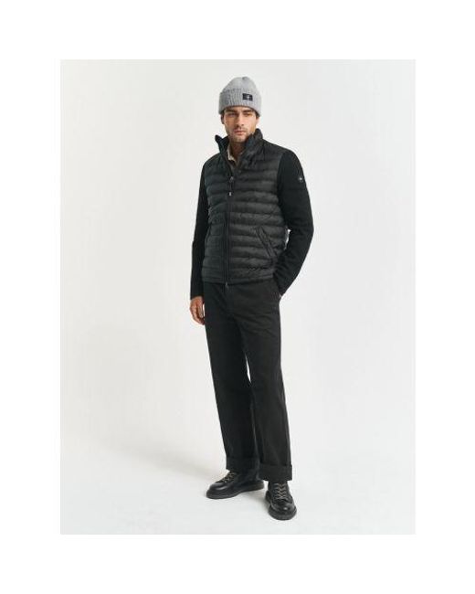 Gant Black Mixed Media Jacket for men