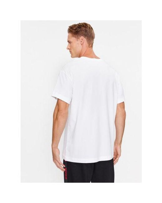 HUGO White Natural Linked Pyjama T-Shirt for men