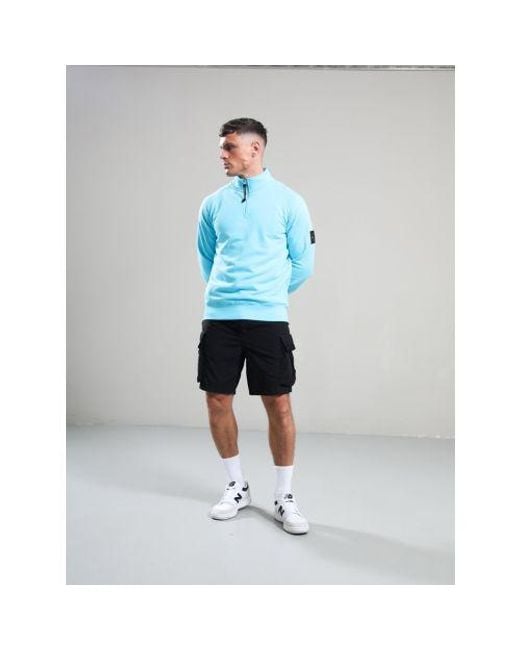 Marshall Artist Blue Siren Quarter Zip Sweatshirt for men