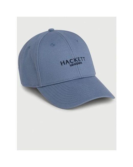 Hackett Blue Chambray Classic Brand Cap for men