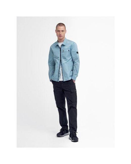 Barbour Blue Concrete Inline Overshirt for men