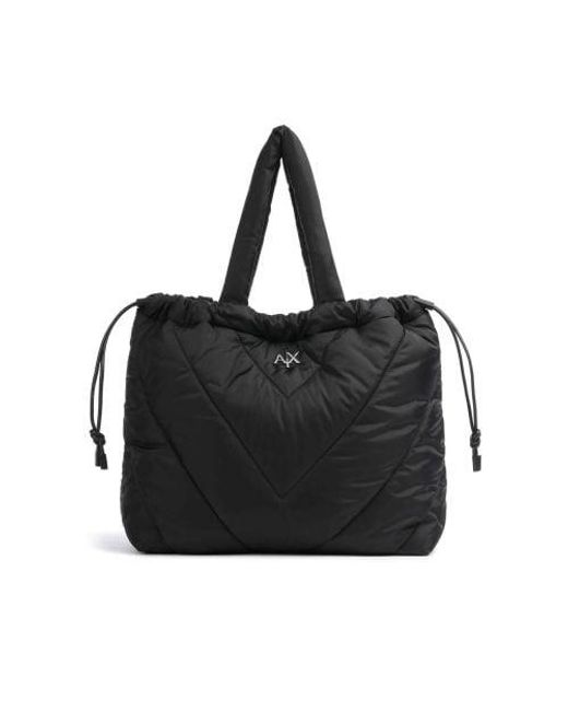 Armani Exchange Black Large Shopping Bag