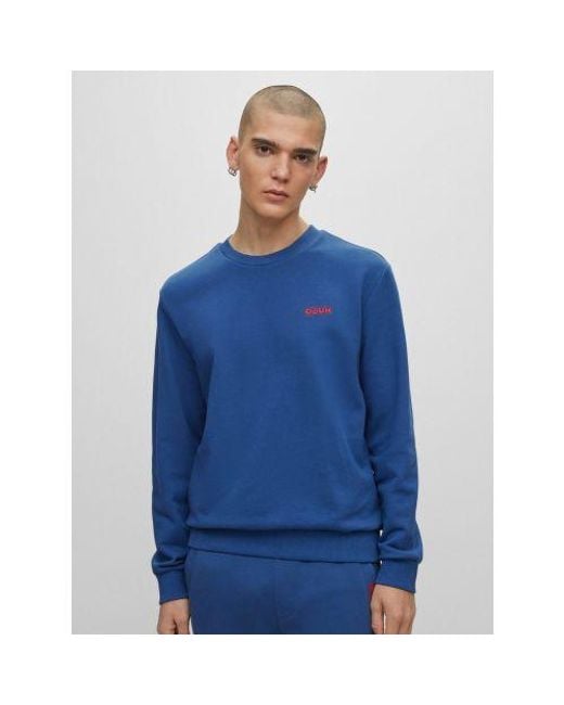 HUGO Blue Medium Drick194 Crew Neck Sweatshirt for men