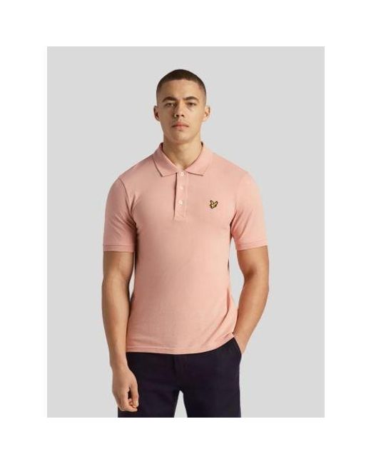 Lyle & Scott Pink Palm Plain Polo Shirt for men