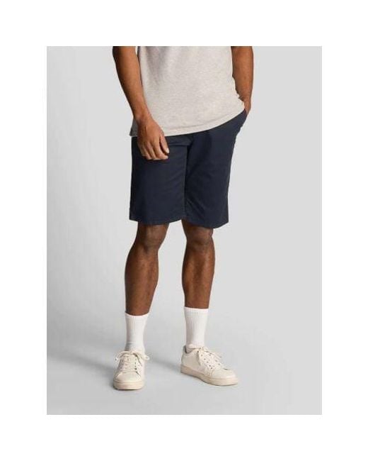 Lyle & Scott Blue Dark Anfield Chino Short for men