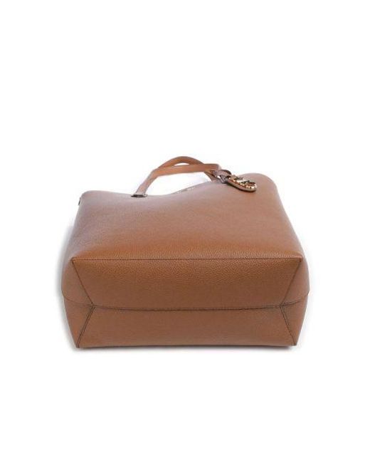 Michael Kors Brown Luggage Eliza Xl Reversible Tote Bag