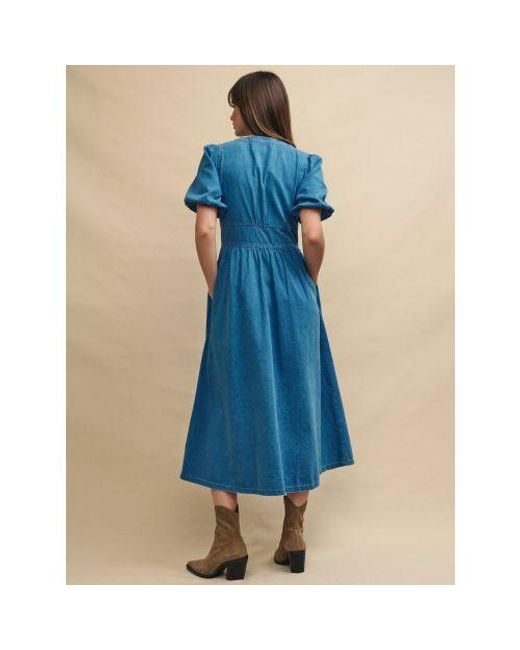 Nobody's Child Blue Denim Starlight Midi Dress