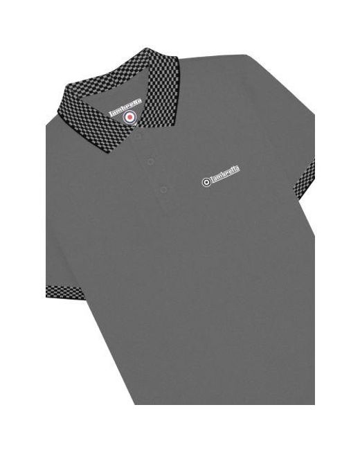 Lambretta Gray Steel Two Tone Polo Shirt for men