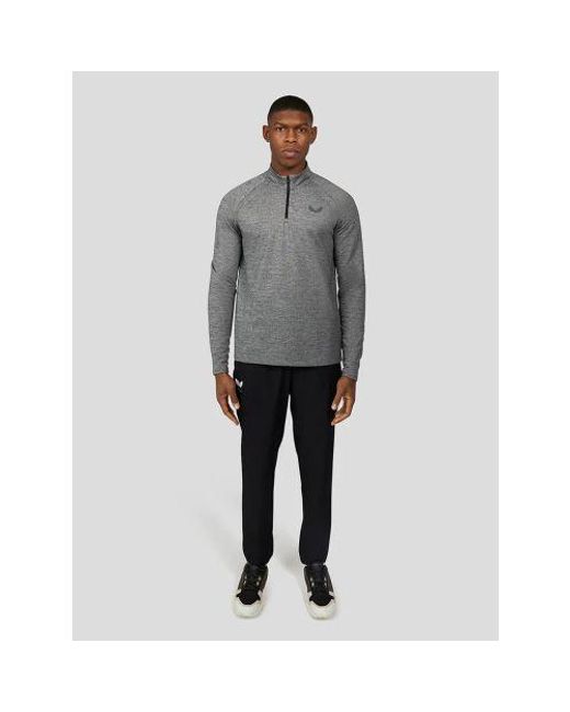 Castore Gray Standard Quarter Zip Sweatshirt for men