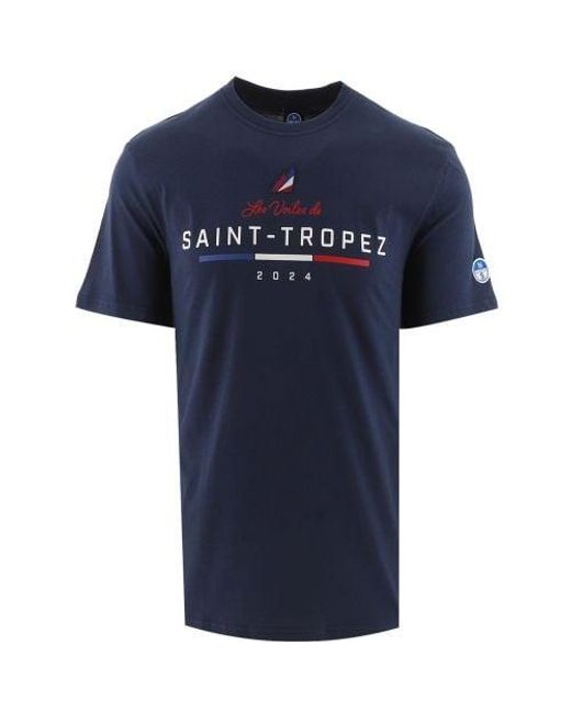 North Sails Blue Saint-Tropez T-Shirt for men