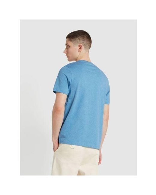 Farah Blue Arctic Marl Regular Fit Danny T-Shirt for men