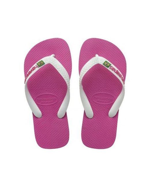 Havaianas Pink Kids Hollywood Rose Logo Flip Flop
