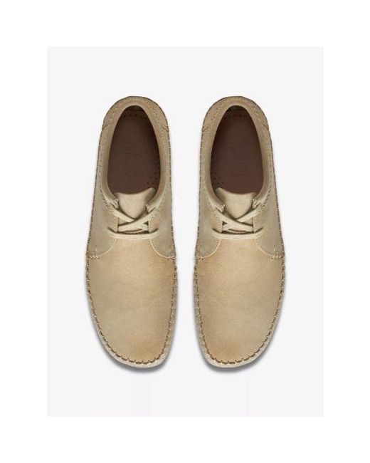 Clarks Natural Maple Suede Weaver Shoe for men
