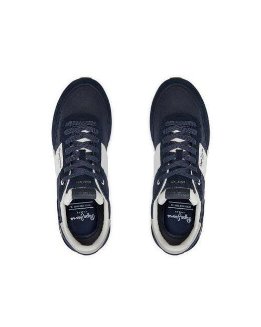 Pepe Jeans Blue Buster Tape Trainer for men