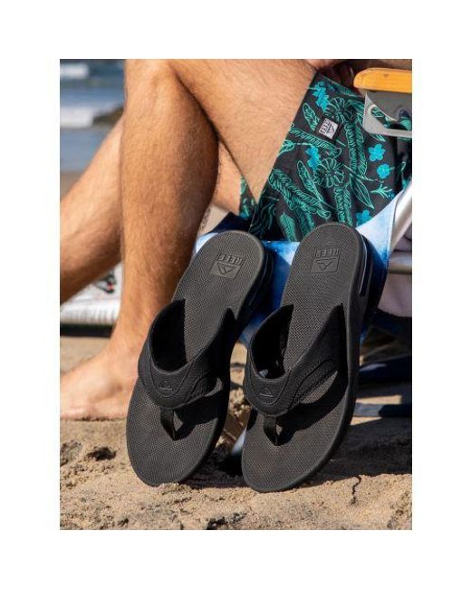Reef Black All Fanning Sandals for men