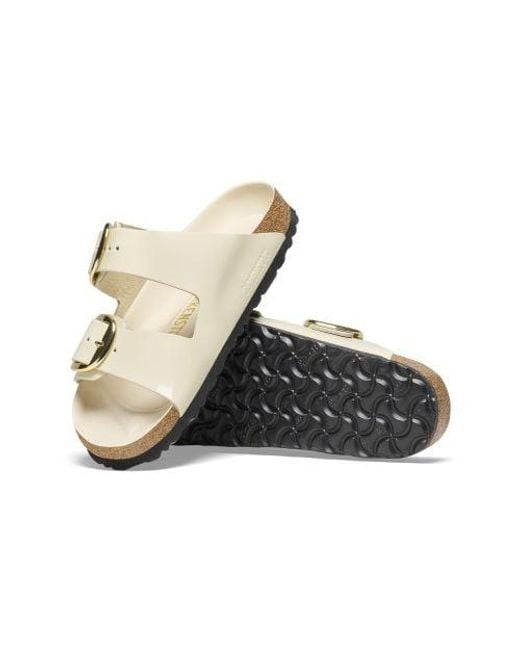 Birkenstock Metallic Ecru Hex Arizona Big Buckle Sandal