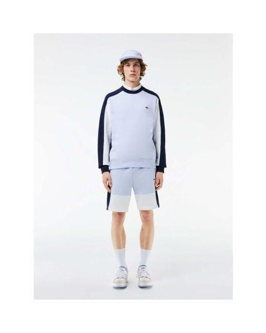 Lacoste Blue Brushed Fleece Colourblock Jogger Sweatshirt 3 for men