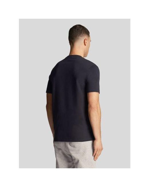 Lyle & Scott Blue Dark Pocket T-Shirt for men
