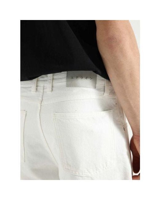 Edwin Black Natural Rinsed Tyrell Short for men