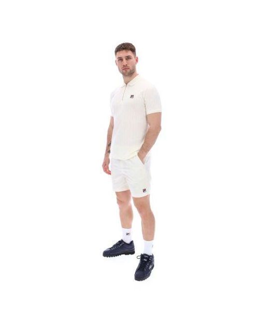 Fila White Gardenia Pannuci Slim Fit Polo Shirt for men