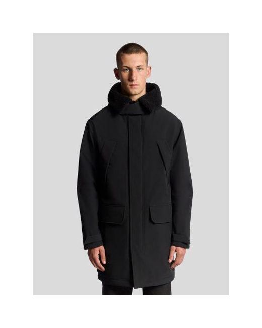 Lyle & Scott Black Jet Cold Weather Parka for men
