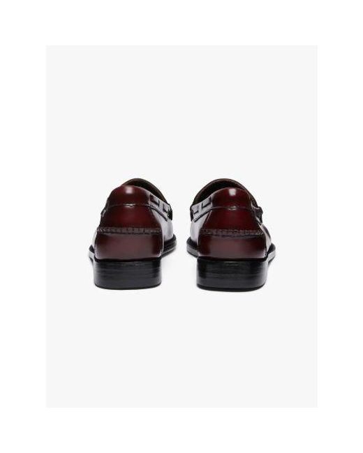 G.H.BASS Red Wine Leather Weejun Esther Kiltie Loafer