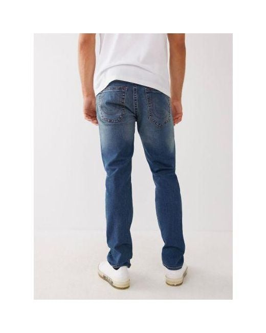 True Religion Blue Foum Baseline Rocco No Flap Skinny Jean for men