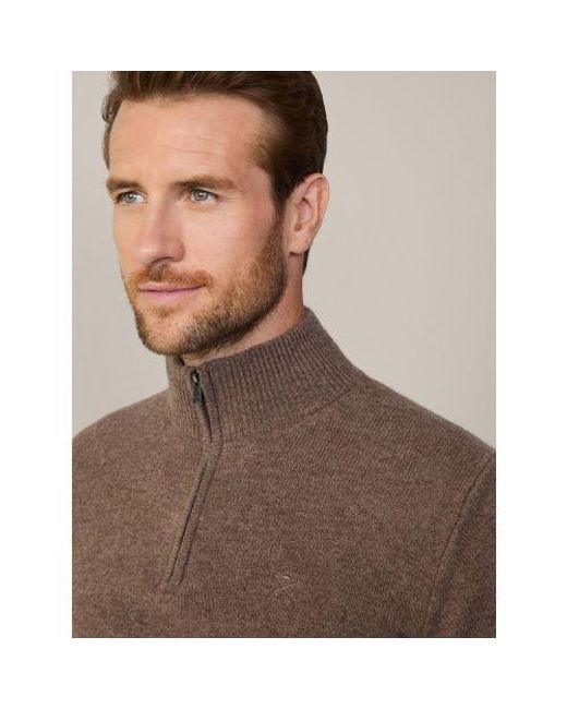Hackett lambswool half zip jumper hot sale