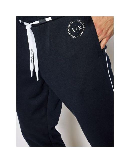 Armani Exchange Blue Branded Jogging Pants for men