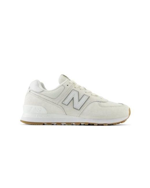 New Balance White Sea Salt 574 Trainer