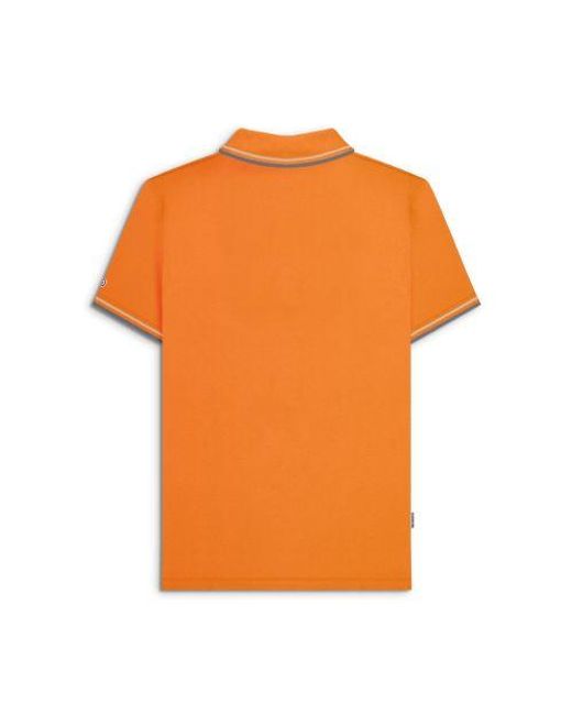 Lambretta Orange Desert Sun Twin Tipped Polo Shirt for men