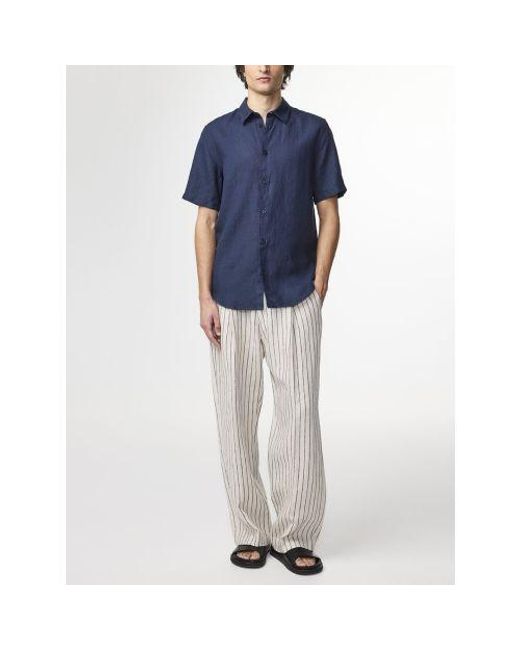 NN07 Blue Enzo Classic Collar Shirt for men