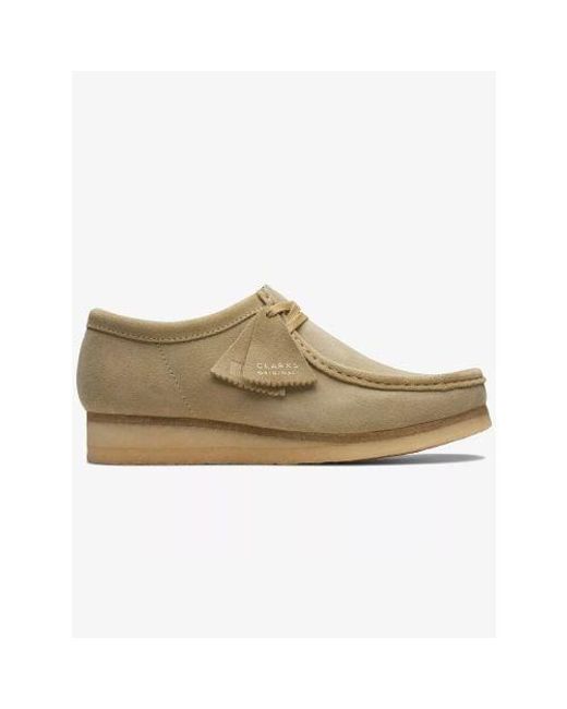 Clarks Natural Maple Suede Wallabee Shoe for men