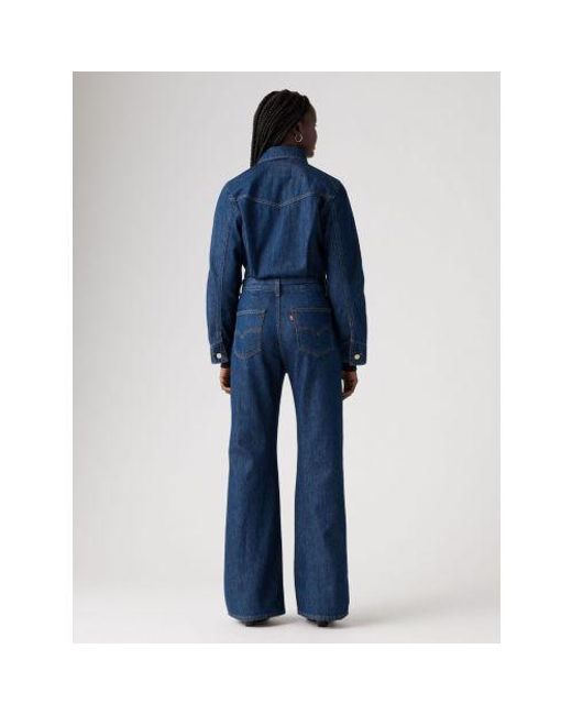 Levi's Blue Lets Get Lost Again Western Jumpsuit