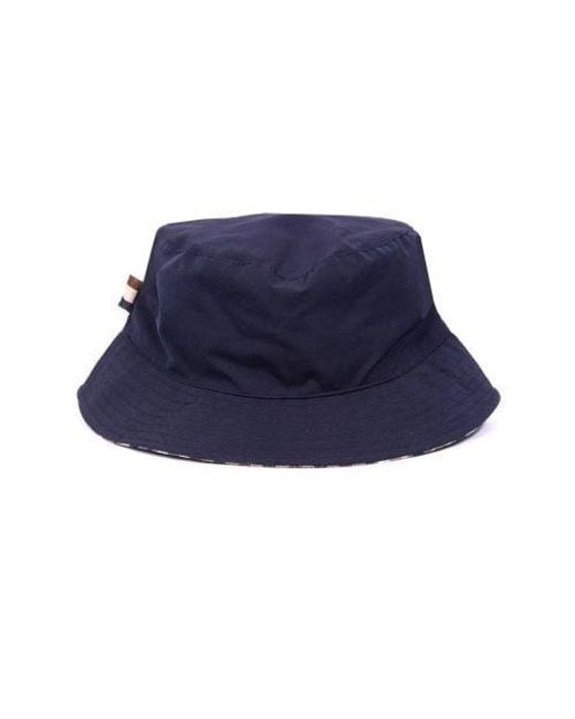 Aquascutum Blue Active Reversible Bucket Hat for men