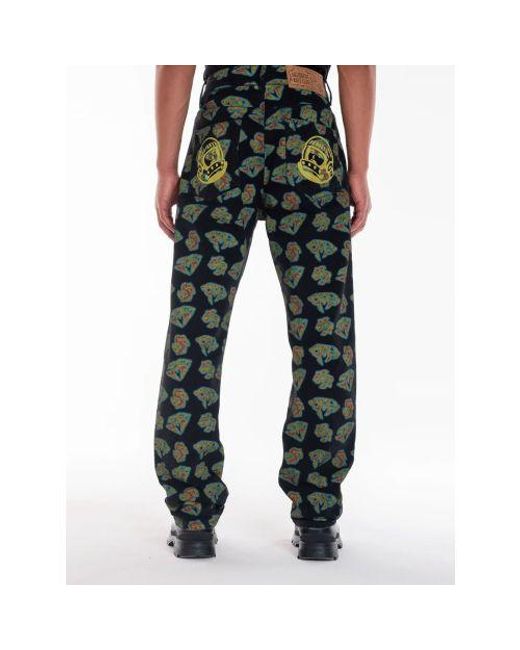 BBCICECREAM Black Heat Map Diamonds & Dollars Jean for men