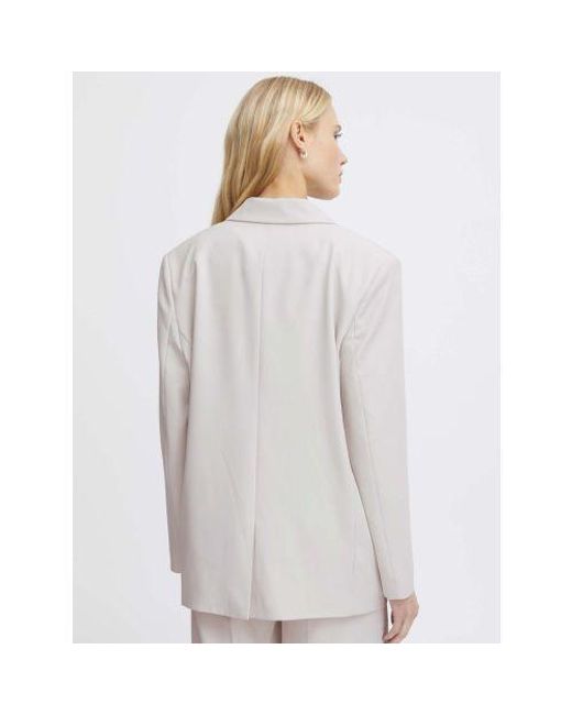 Ichi White Lexi Oversized Blazer