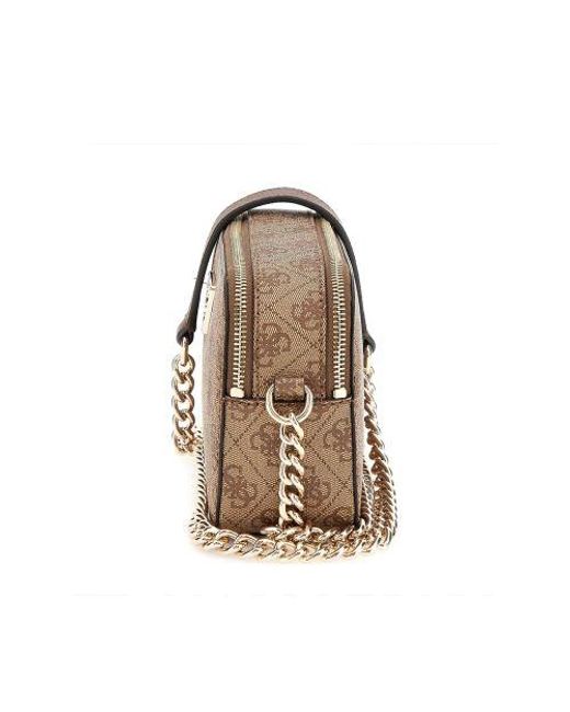 Guess Latte Logo Noelle Crossbody Camera Bag in Brown Lyst UK