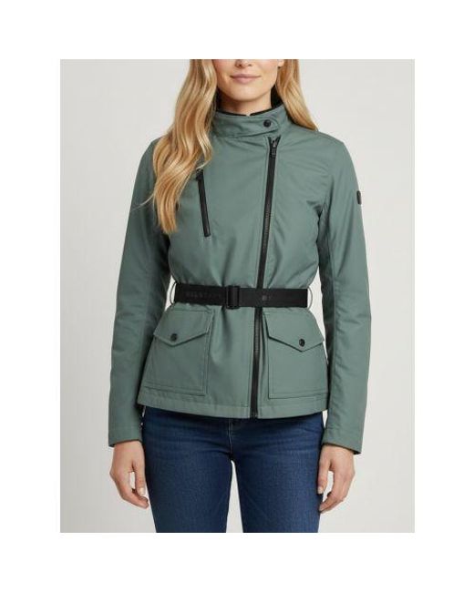 Belstaff Green Dark Steel Easterly Motorcycle Jacket