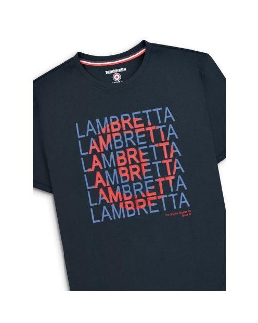 Lambretta Blue Heritage Target T-Shirt for men