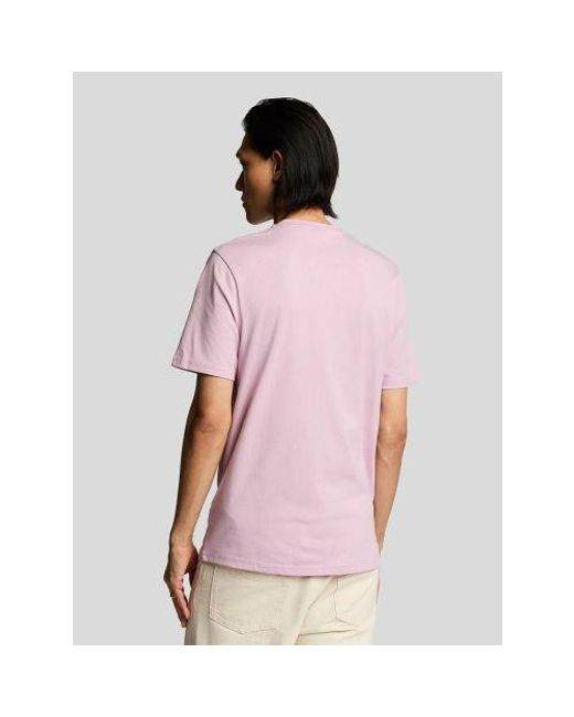 Lyle & Scott Pink Light Plain T-Shirt for men
