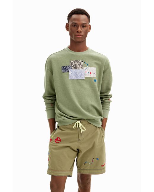 Desigual Green Sweatshirt for men