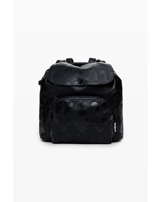 Desigual Black Medium Mickey Bucket Backpack, Polyurethane