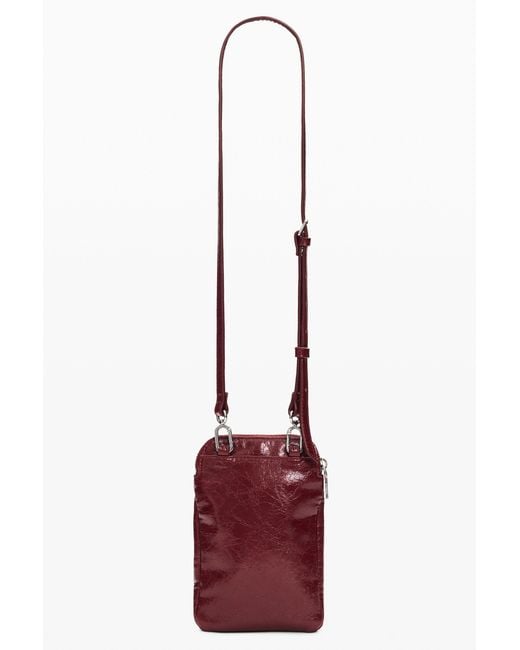 Desigual Red Faux Leather Phone Holder, Polyurethane