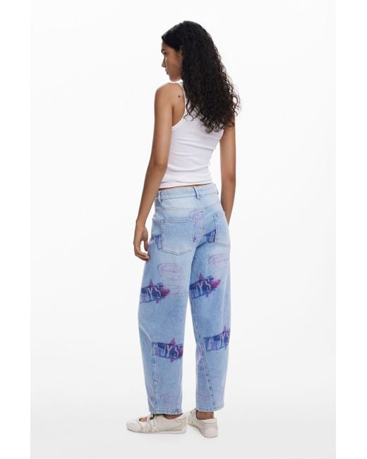 Desigual Blue Balloon Collage Jeans