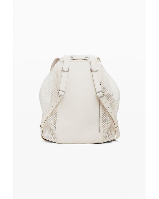 Desigual White Medium Mesh Drawstring Backpack