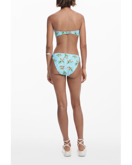 Desigual Red Pineapple Bikini Top